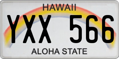 HI license plate YXX566