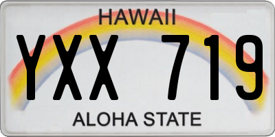 HI license plate YXX719