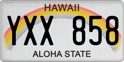 HI license plate YXX858