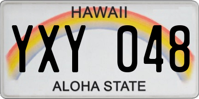 HI license plate YXY048