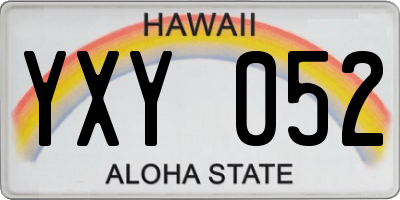 HI license plate YXY052