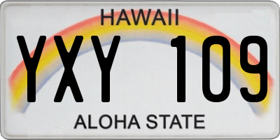 HI license plate YXY109