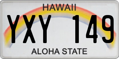 HI license plate YXY149