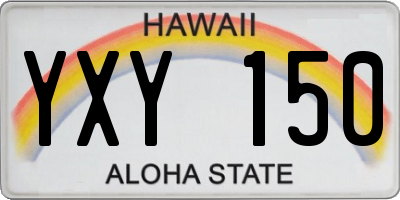 HI license plate YXY150