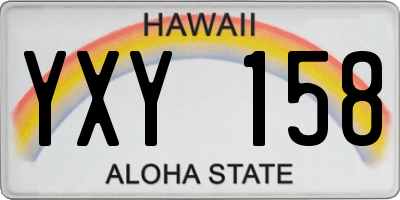 HI license plate YXY158