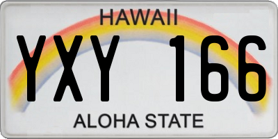HI license plate YXY166
