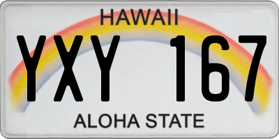 HI license plate YXY167
