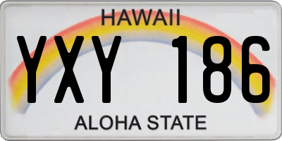 HI license plate YXY186