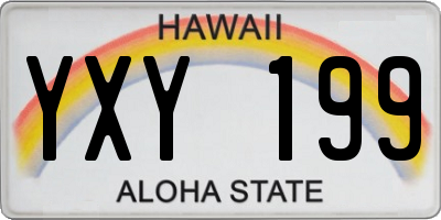 HI license plate YXY199