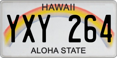 HI license plate YXY264