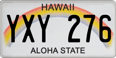 HI license plate YXY276