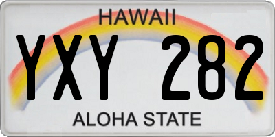 HI license plate YXY282