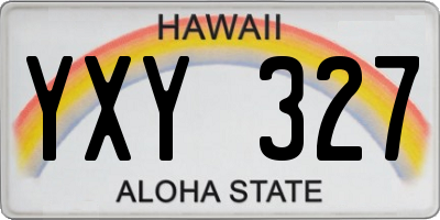 HI license plate YXY327