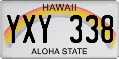 HI license plate YXY338
