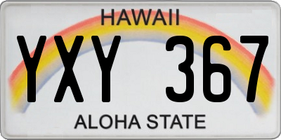 HI license plate YXY367