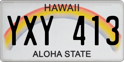 HI license plate YXY413