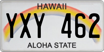 HI license plate YXY462