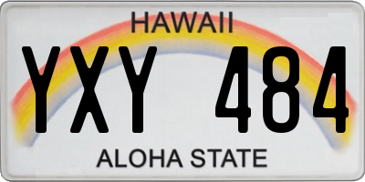 HI license plate YXY484