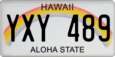 HI license plate YXY489