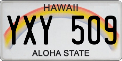 HI license plate YXY509