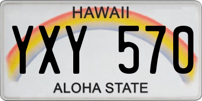 HI license plate YXY570