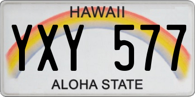 HI license plate YXY577