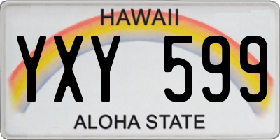 HI license plate YXY599