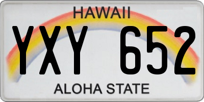 HI license plate YXY652