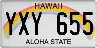 HI license plate YXY655