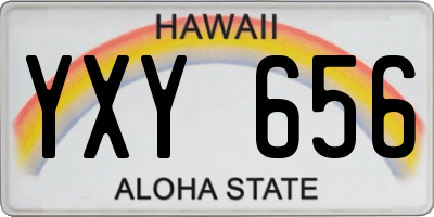 HI license plate YXY656