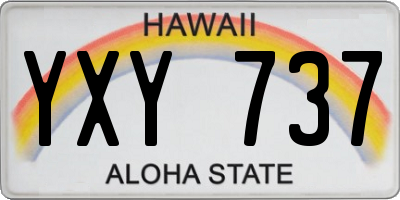 HI license plate YXY737