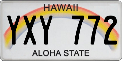 HI license plate YXY772