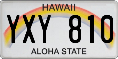 HI license plate YXY810