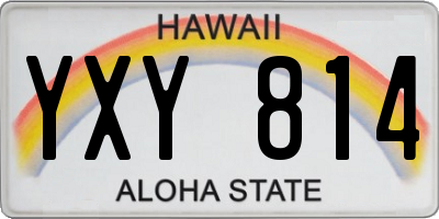 HI license plate YXY814