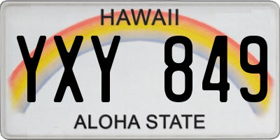 HI license plate YXY849