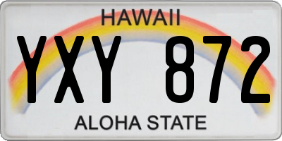 HI license plate YXY872