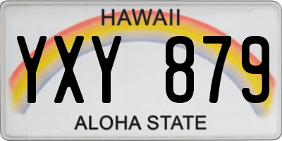 HI license plate YXY879