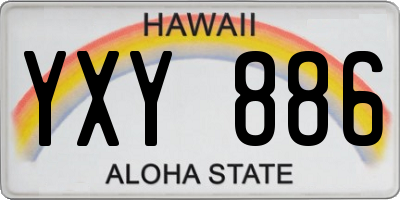 HI license plate YXY886