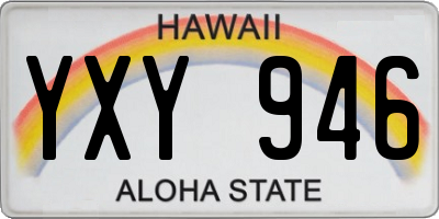HI license plate YXY946