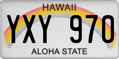 HI license plate YXY970