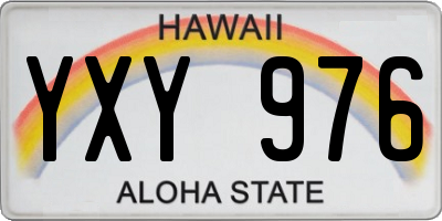 HI license plate YXY976