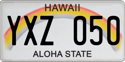 HI license plate YXZ050