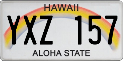 HI license plate YXZ157