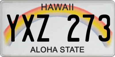 HI license plate YXZ273