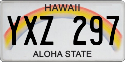HI license plate YXZ297