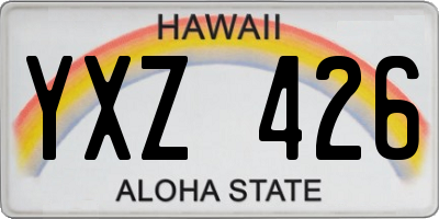 HI license plate YXZ426