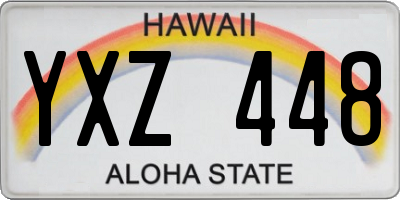 HI license plate YXZ448