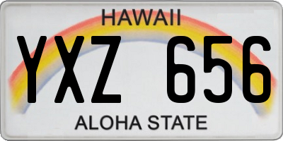 HI license plate YXZ656