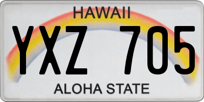 HI license plate YXZ705