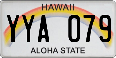 HI license plate YYA079